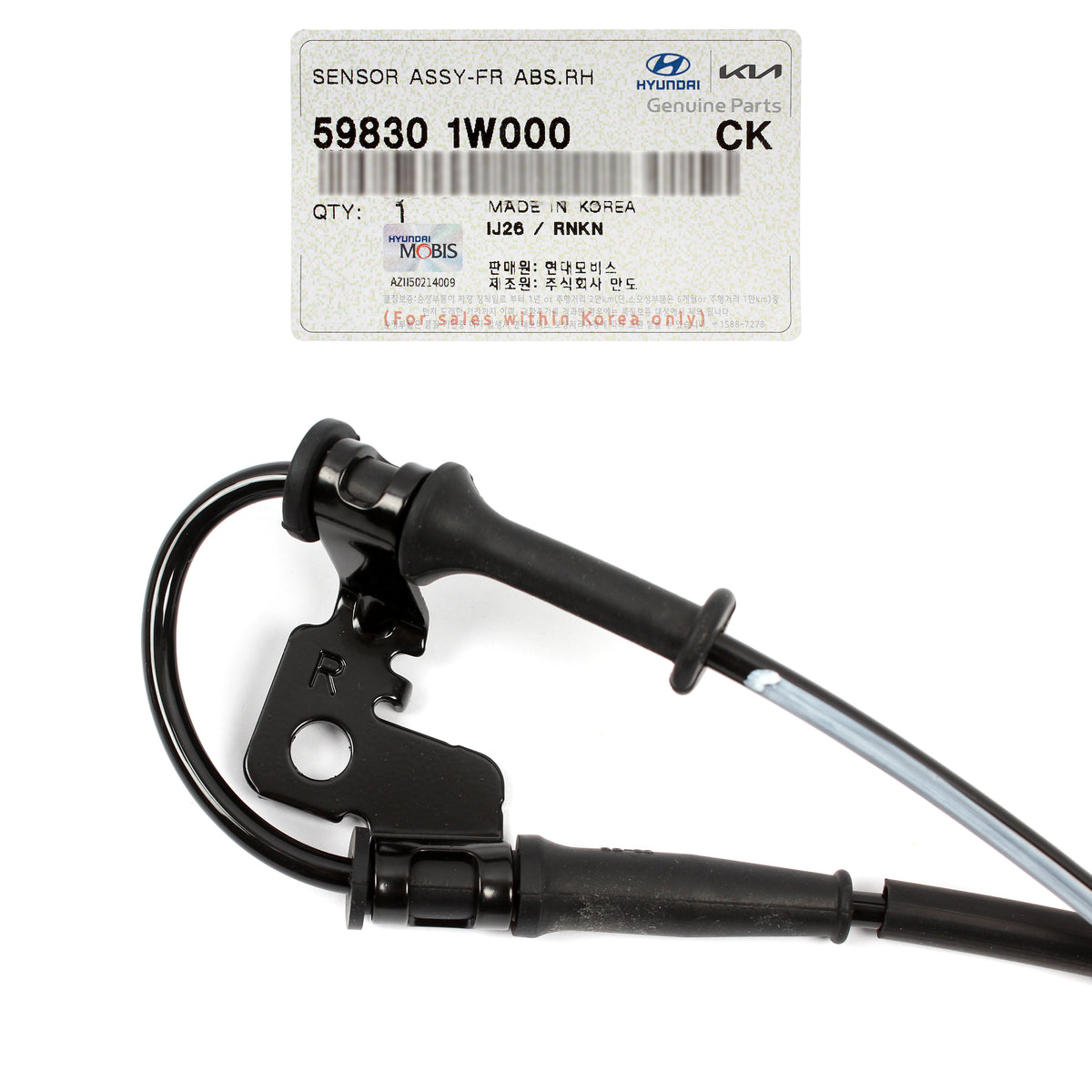 GENUINE ABS Wheel Speed Sensor FRONT RIGHT for 2012-2017 Kia Rio 598301W000