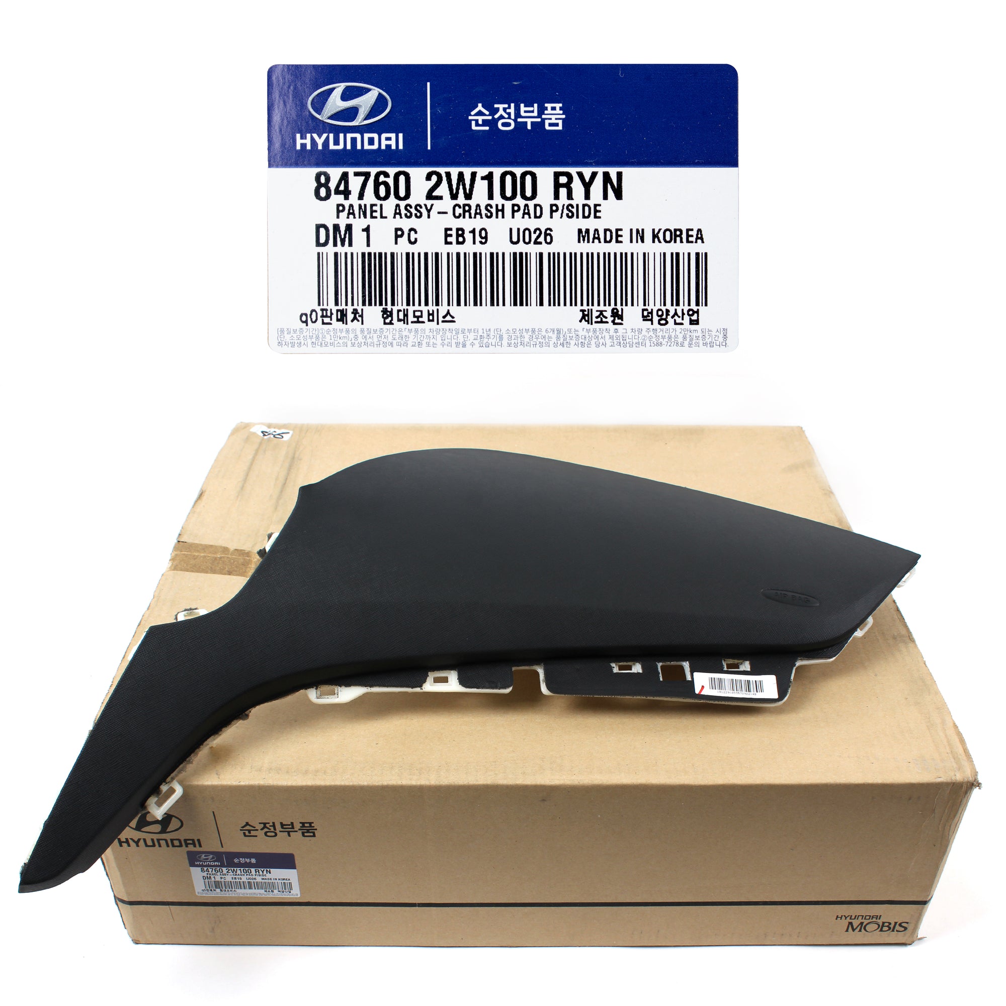 GENUINE Dashboard Crash Pad Cover BLACK PASSENGER for 13-18 Hyundai Santa Fe