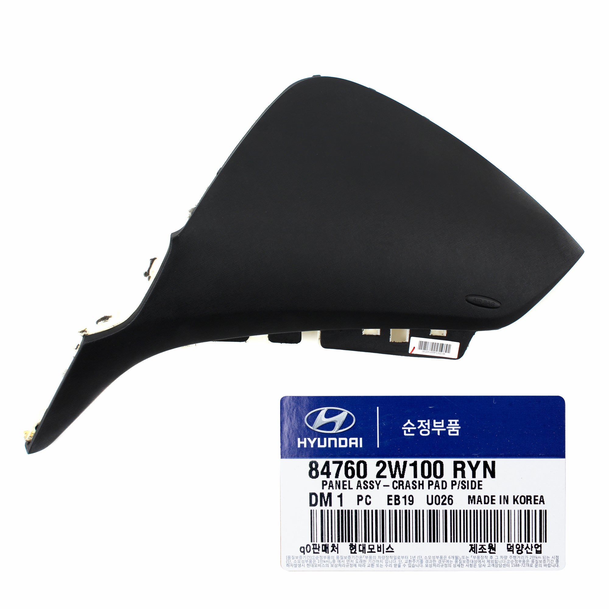 GENUINE Dashboard Crash Pad Cover BLACK PASSENGER for 13-18 Hyundai Santa Fe