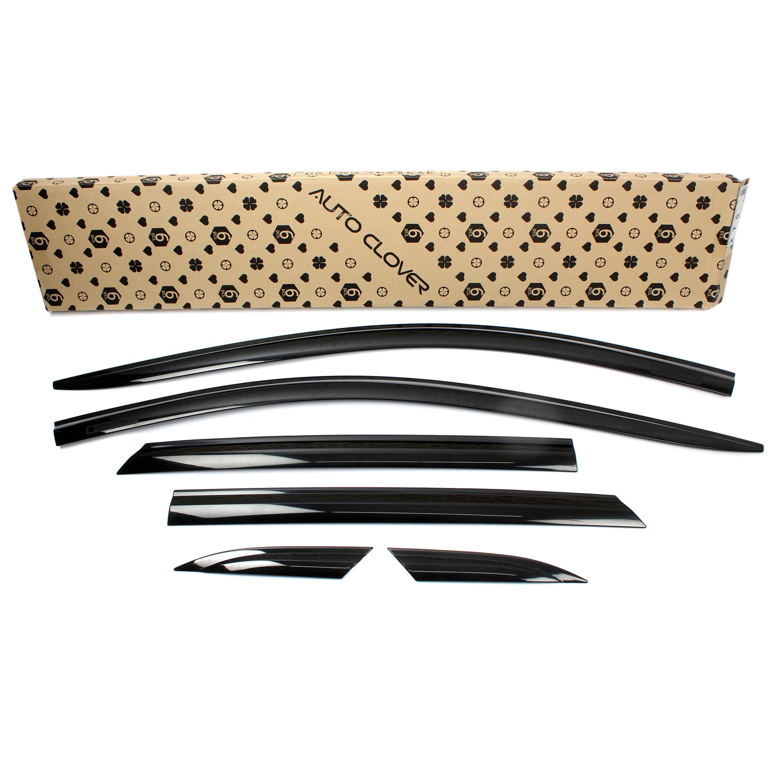 Black Smoked Window Sun Visor Rain Guards 6pcs for 2017-2022 Cadillac XT5