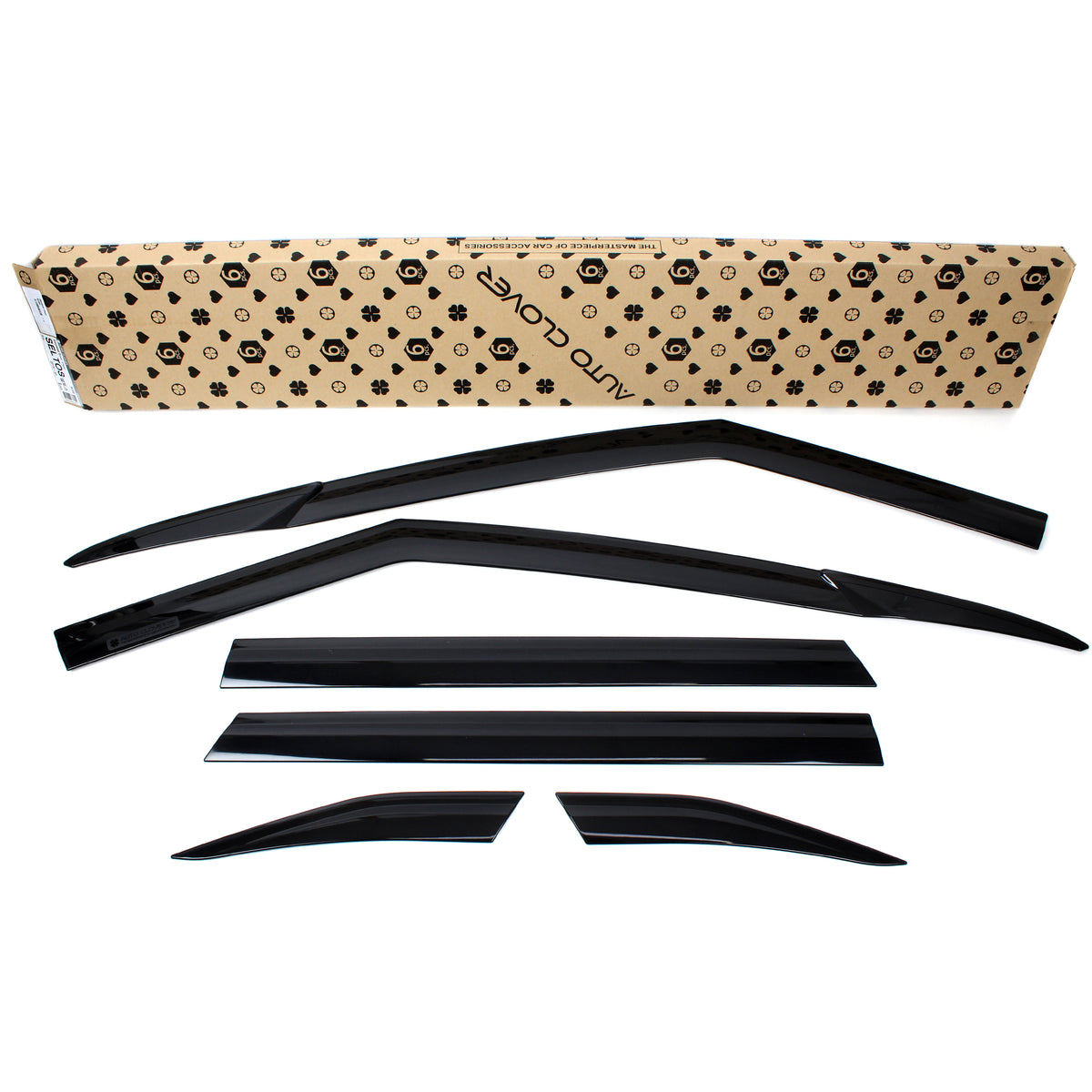 Smoked Window Sun Vent Visor Rain Guards 6pcs for 2020-2023 Kia Seltos