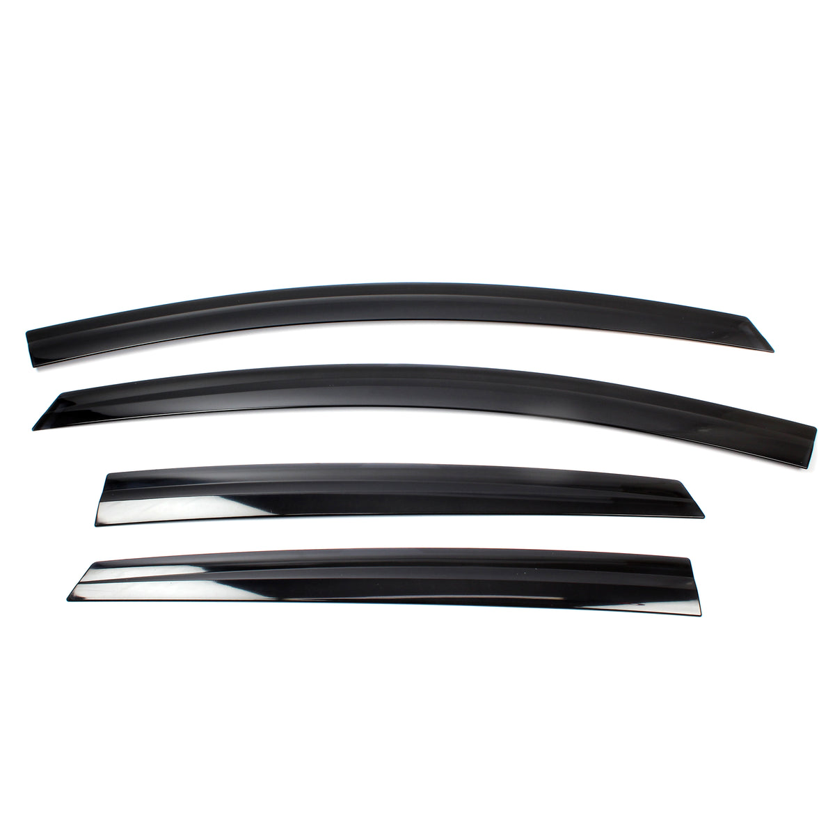 Black Smoked Window Sun Visor Rain Guards 4pcs for 2017-2019 Ford Fiesta Sedan