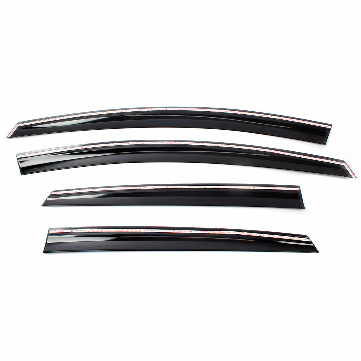 Black Smoked Window Sun Visor Rain Guards 4pcs for 2017-2019 Ford Fiesta Sedan