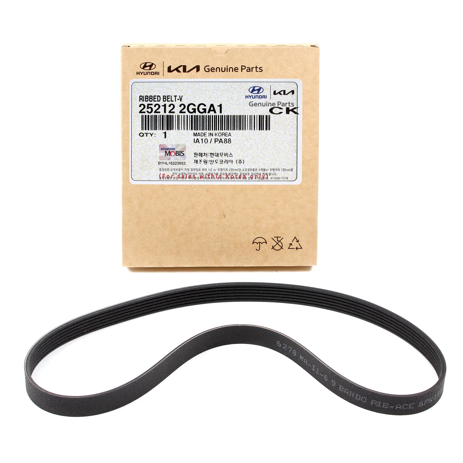 OEM Serpentine Belt for 15-22 Santa Fe Sonata Tucson Optima Sorento Sportage