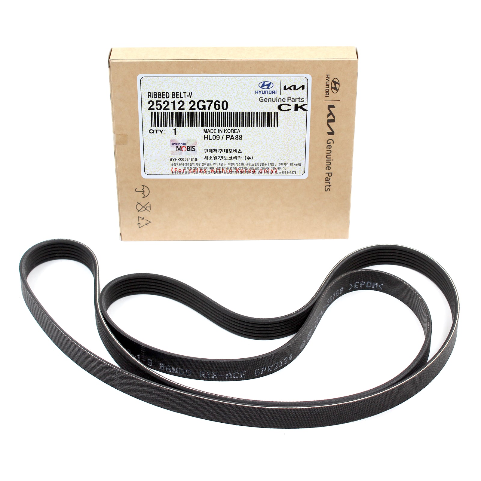 OEM V-Belt for 11-16 Santa Fe Sport Sonata Tucson Optima Sorento Sportage