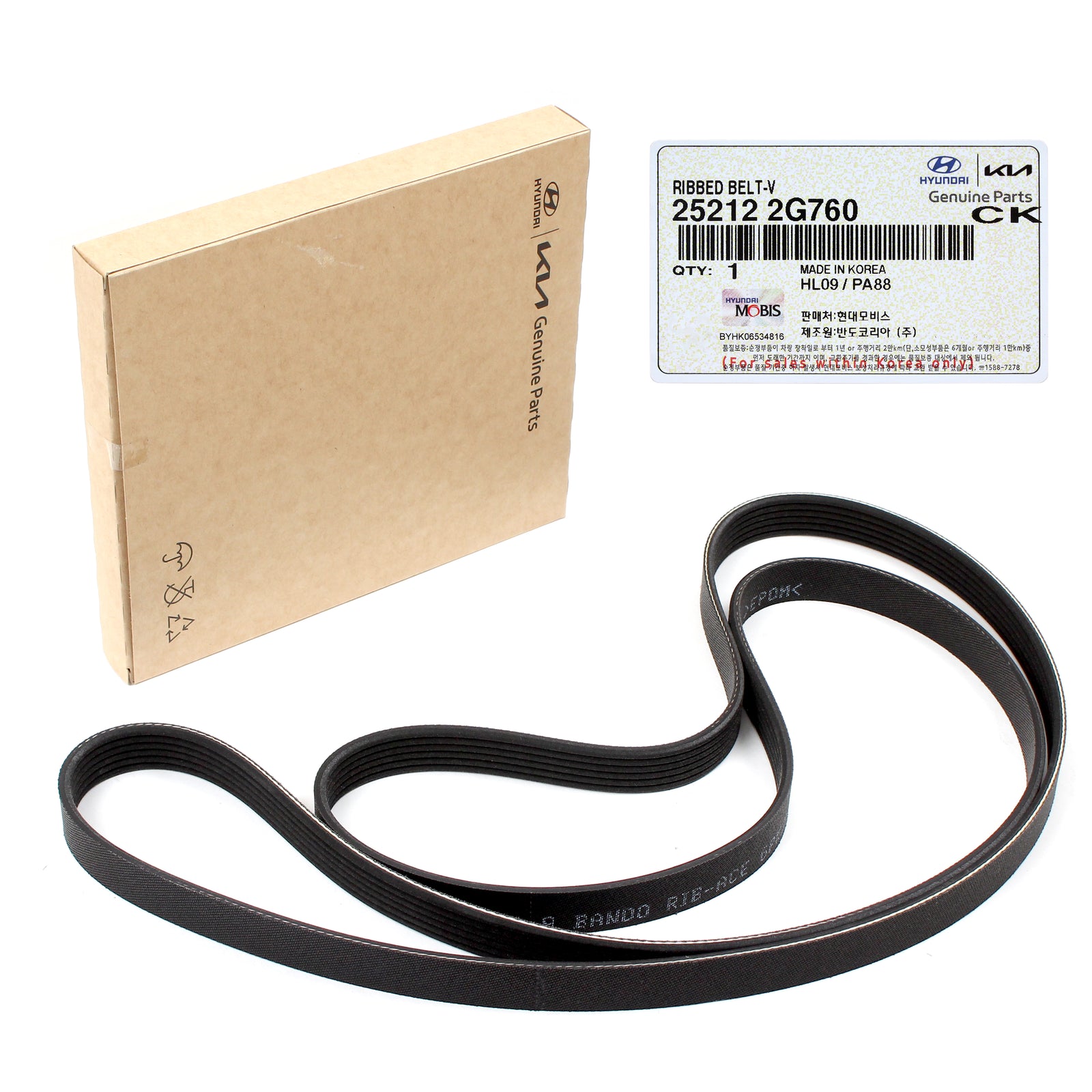 OEM V-Belt for 11-16 Santa Fe Sport Sonata Tucson Optima Sorento Sportage