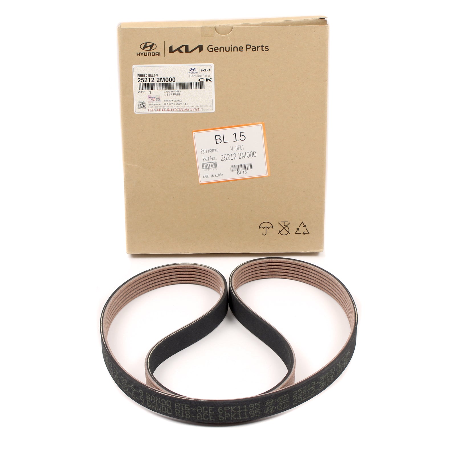 GENUINE Serpentine Belt for 2020-2023 Hyundai Kia 1.6L 252122M000