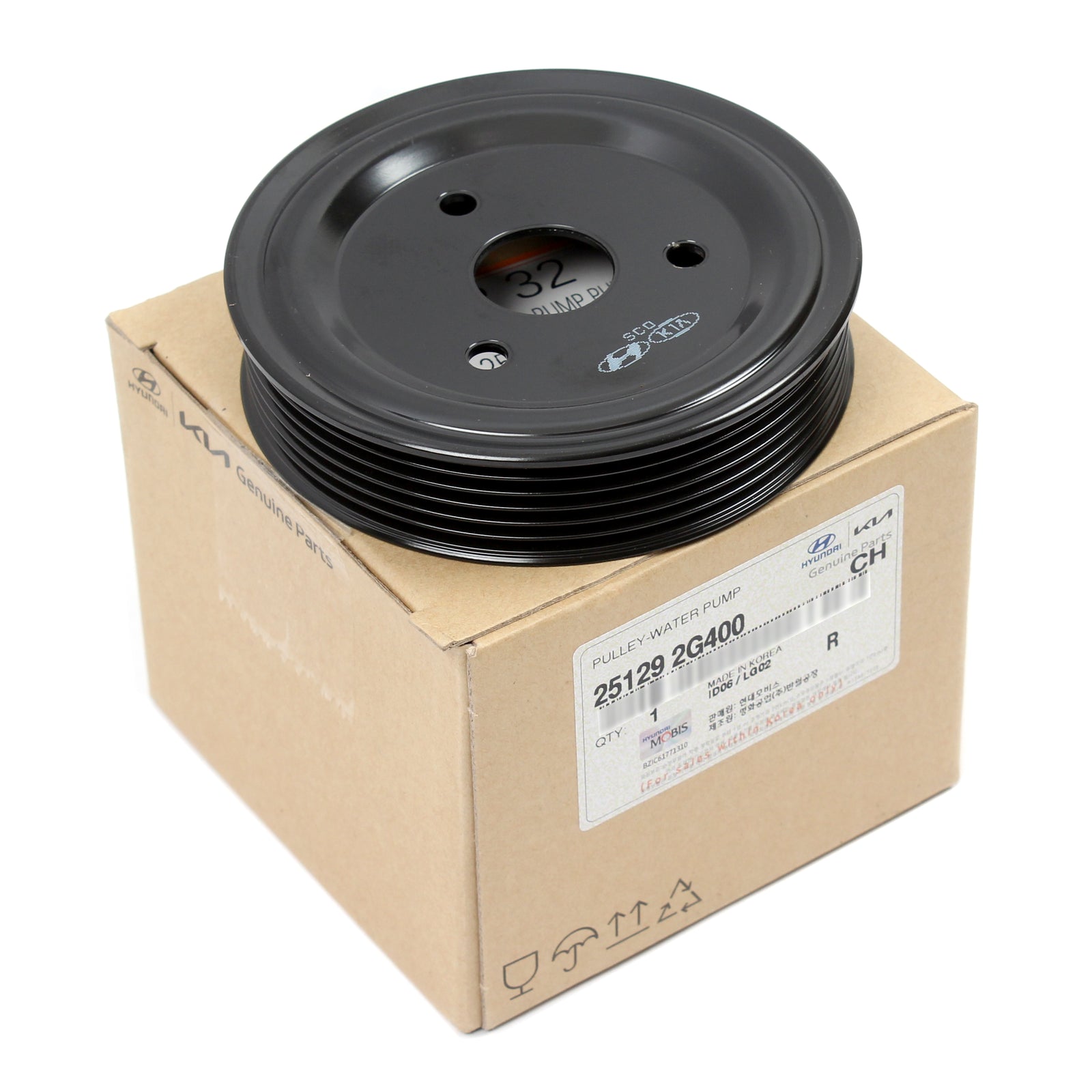 OEM Water Pump Pulley for 13-16 Santa Fe Sport 11-14 Sonata 2.0L 251292G400