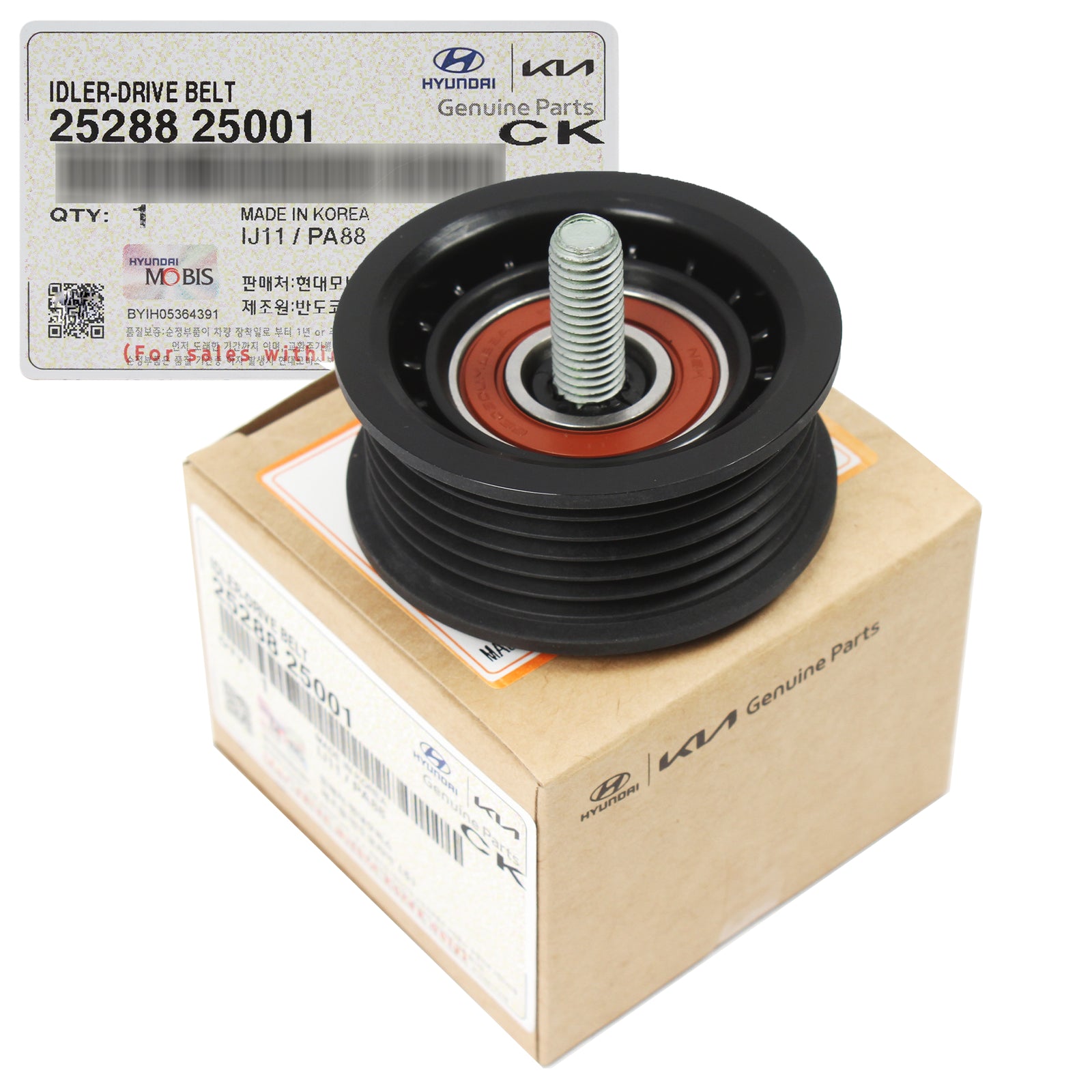 GENUINE Idler Pulley for 2010-2016 Hyundai Kia 2.0L 2.4L 2528825001