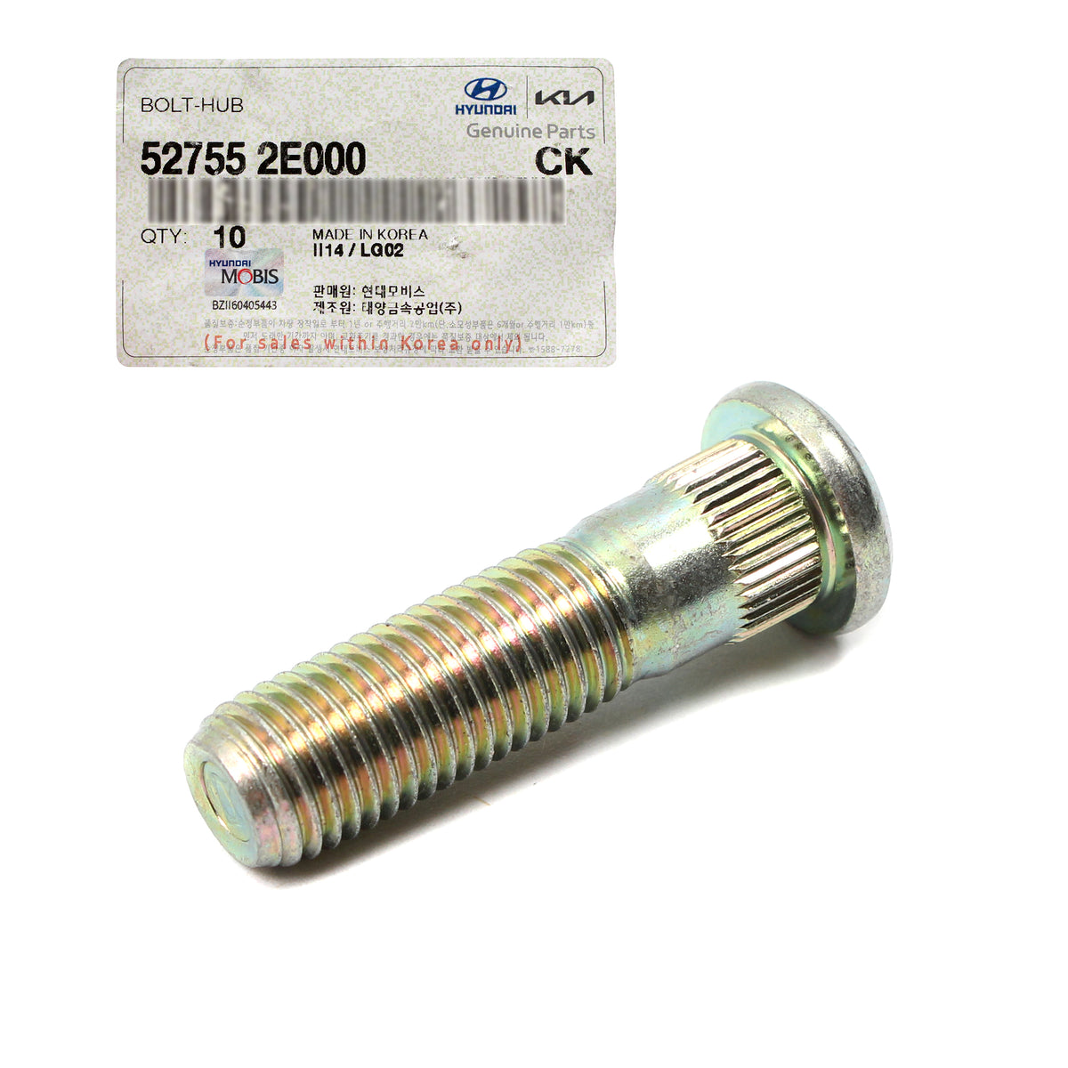 GENUINE Wheel Stud for 2004-2024 Hyundai Kia 52755-2E000