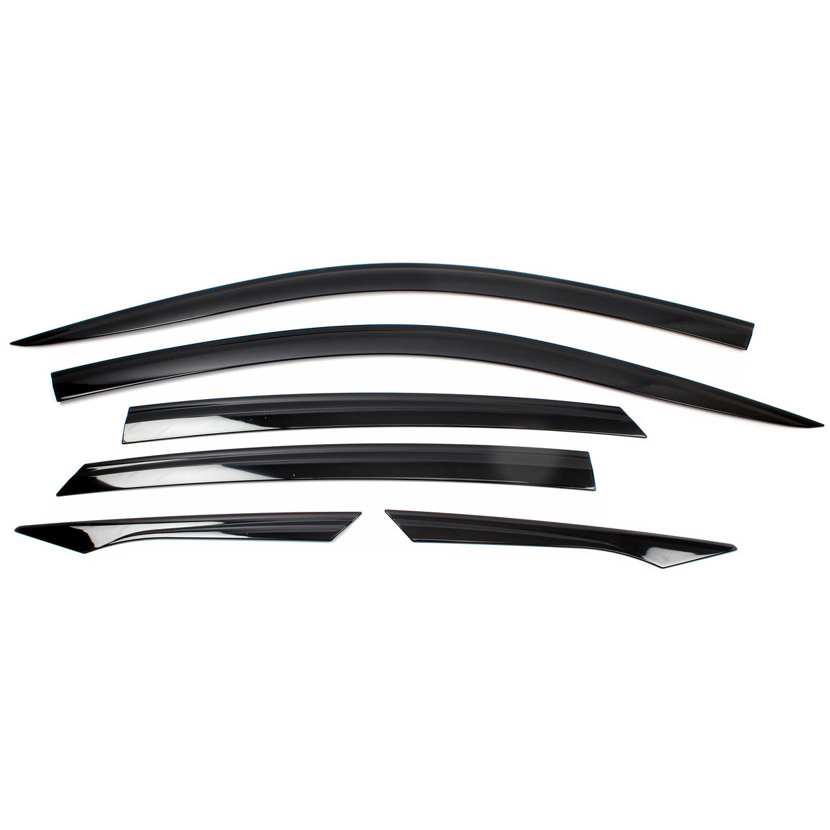 Black Smoked Window Sun Visor Rain Guards 6PCS for 2016-2021 Honda Civic SEDAN