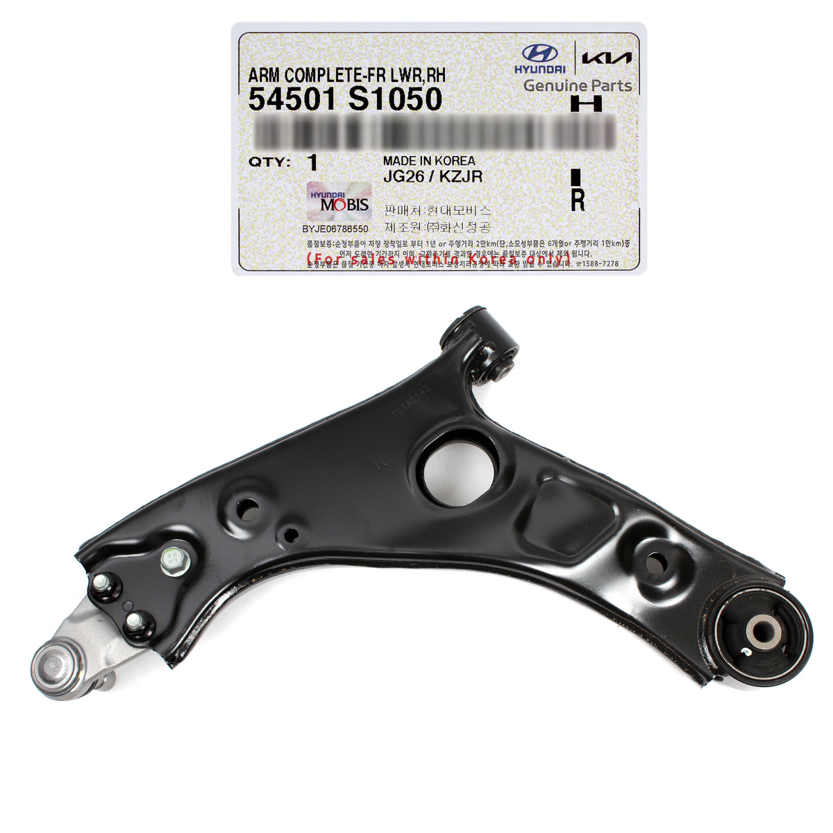 GENUINE Front Control Arms LEFT &amp; RIGHT for 19-20 Hyundai Santa Fe 54501S1050