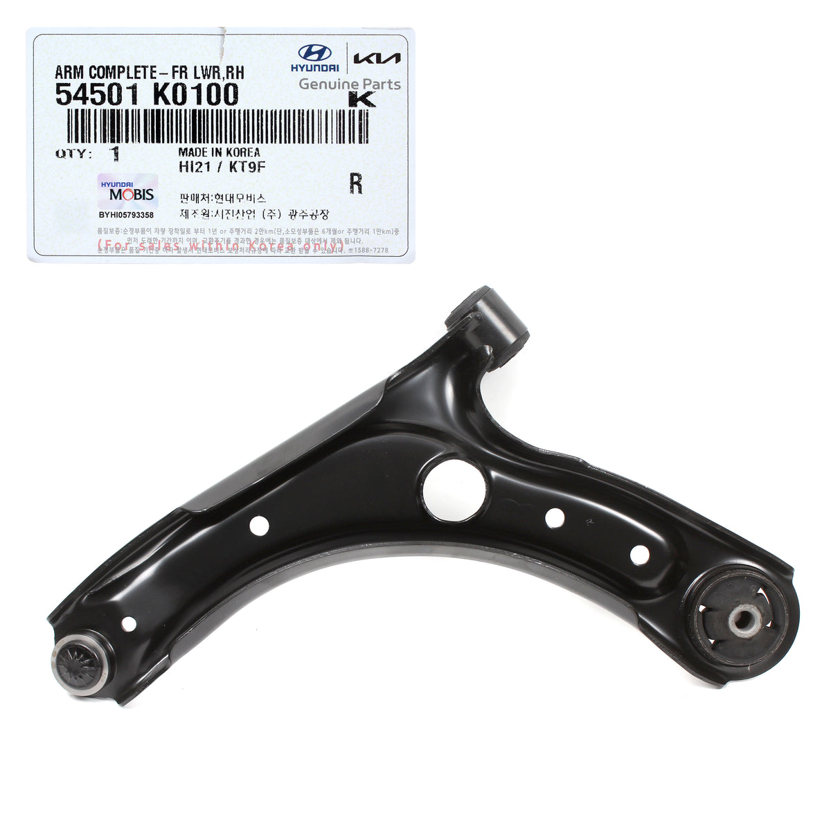 GENUINE Front Lower Control Arms LEFT &amp; RIGHT for 20-22 Kia Soul 54501K0100