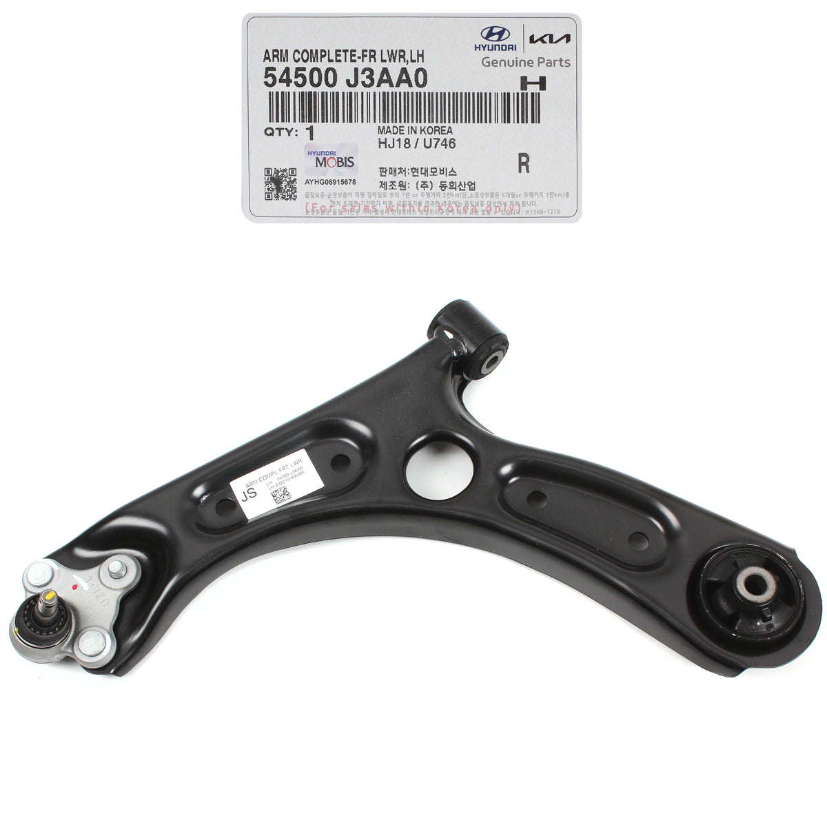 GENUINE 19-21 Hyundai Veloster for Front Lower Control Arm DRIVER 54500J3AA0