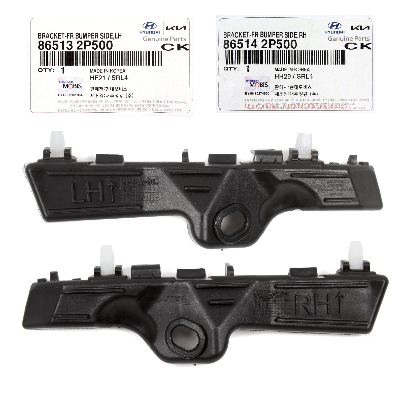 GENUINE Front Bumper Brackets LEFT & RIGHT for 14-15 Kia Sorento 865142P500