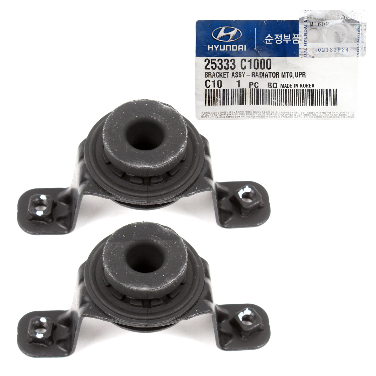 GENUINE Radiator Upper Mount Brackets for 2015-2017 Hyundai Sonata 25333C1000