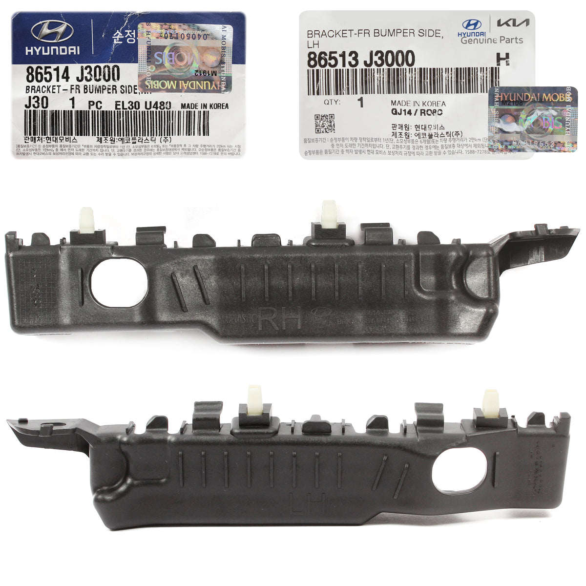 GENUINE Front Bumper Side Brackets LEFT &amp; RIGHT for 2019-2022 Hyundai Veloster