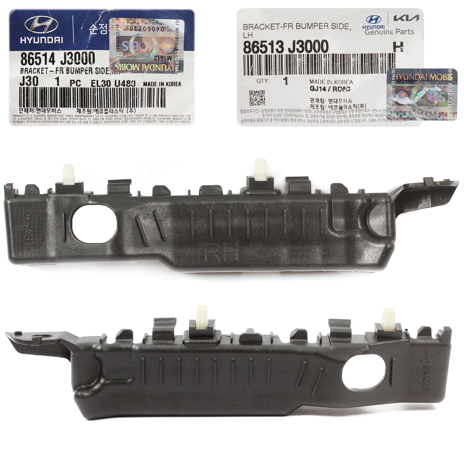 GENUINE Front Bumper Side Brackets LEFT & RIGHT for 2019-2022 Hyundai Veloster
