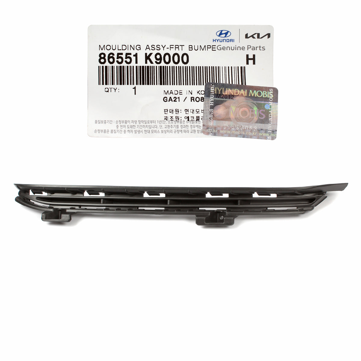 GENUINE Front Bumper Trim Molding LEFT for 19-22 Hyundai Veloster N 86551K9000