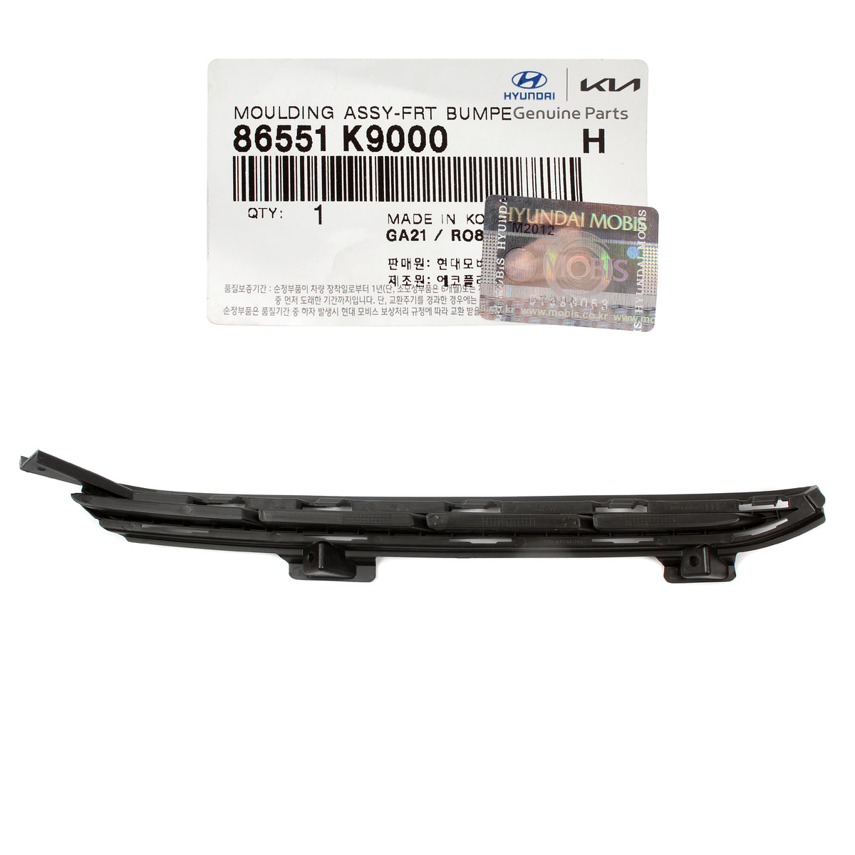 GENUINE Front Bumper Trim Molding LEFT for 19-22 Hyundai Veloster N 86551K9000