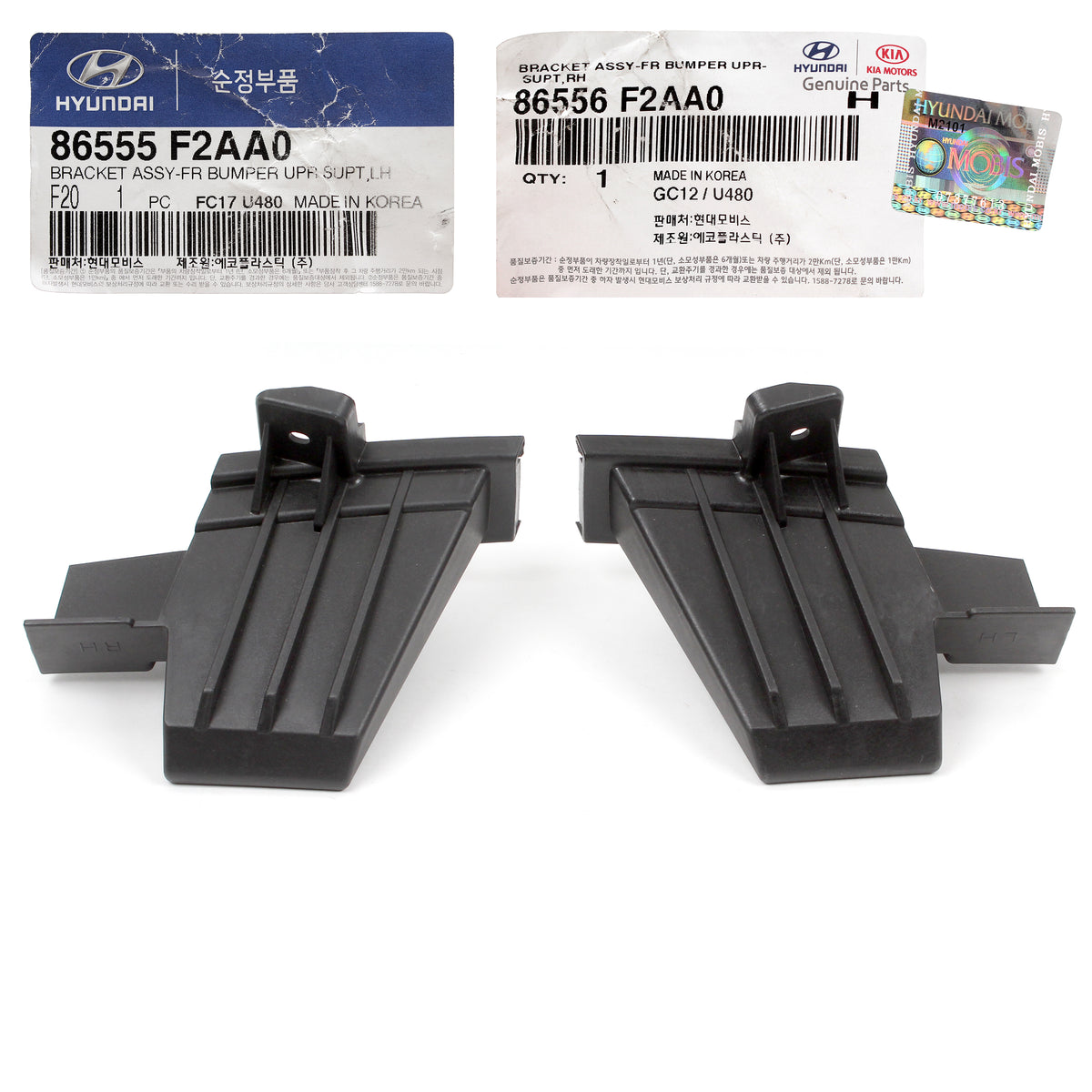 GENUINE Front Bumper Upper Brackets LH RH for 19-20 Hyundai Elantra 86556F2AA0