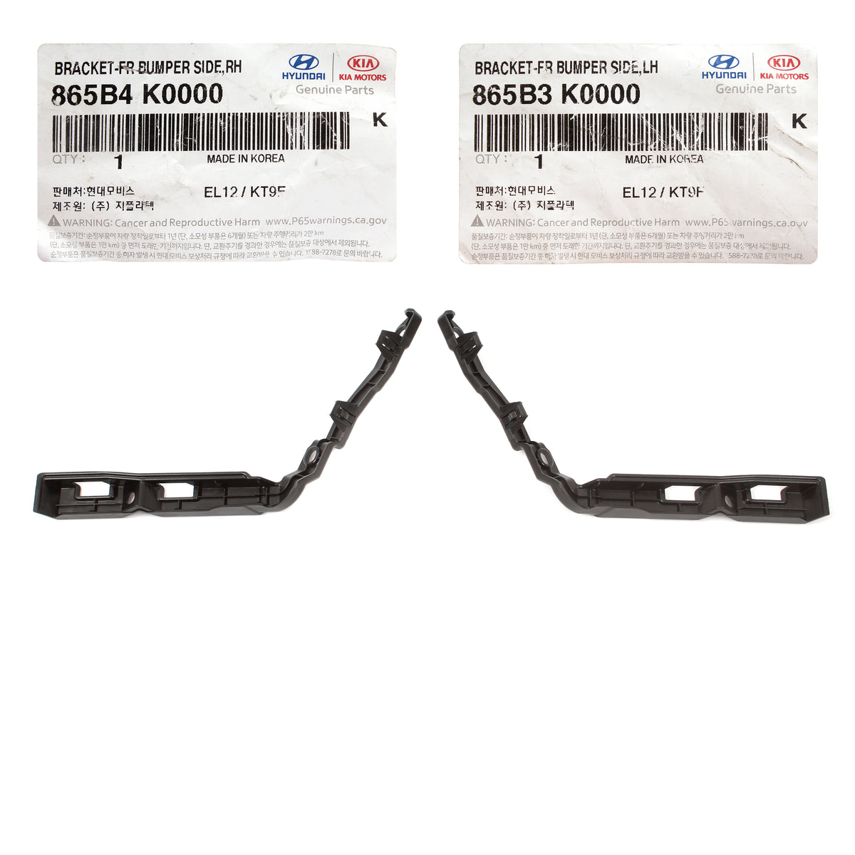 GENUINE Front Bumper Side Brackets LH &amp; RH for 2020-2021 Kia Soul 865B4K0000