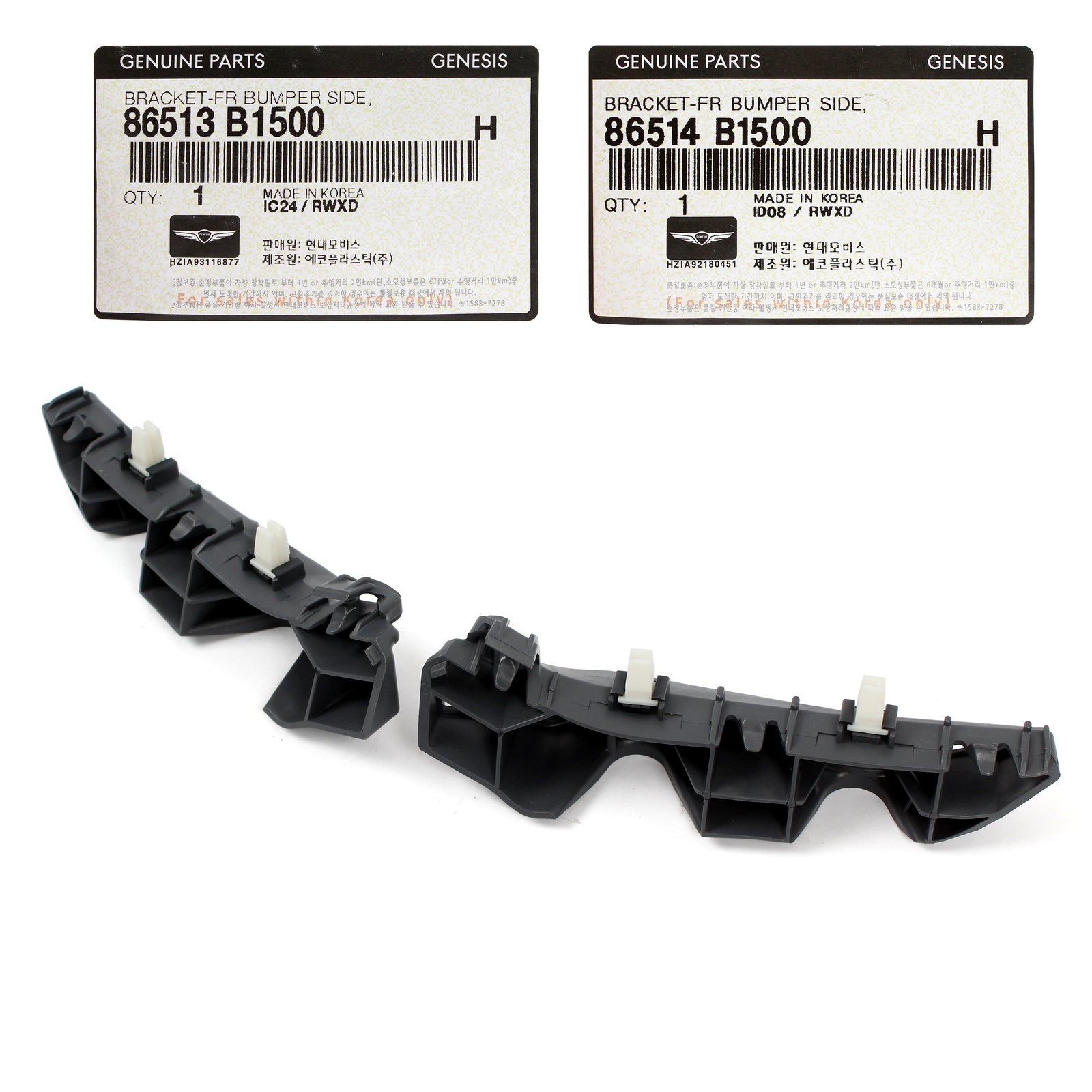 OEM Front Bumper Side Brackets LEFT & RIGHT for 17-20 GENESIS G80 86514B1500