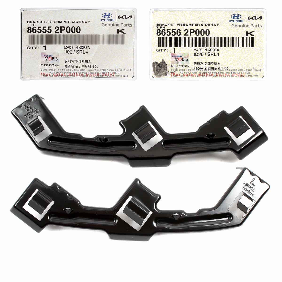 GENUINE Front Bumper Side Brackets LEFT RIGHT for 11-13 Kia Sorento 865552P000