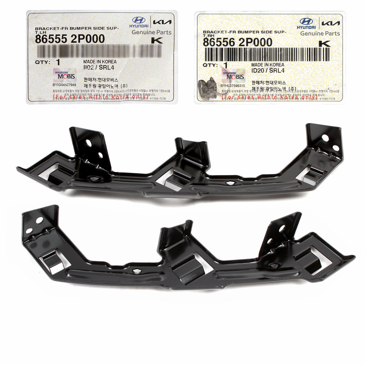 GENUINE Front Bumper Side Brackets LEFT RIGHT for 11-13 Kia Sorento 865552P000