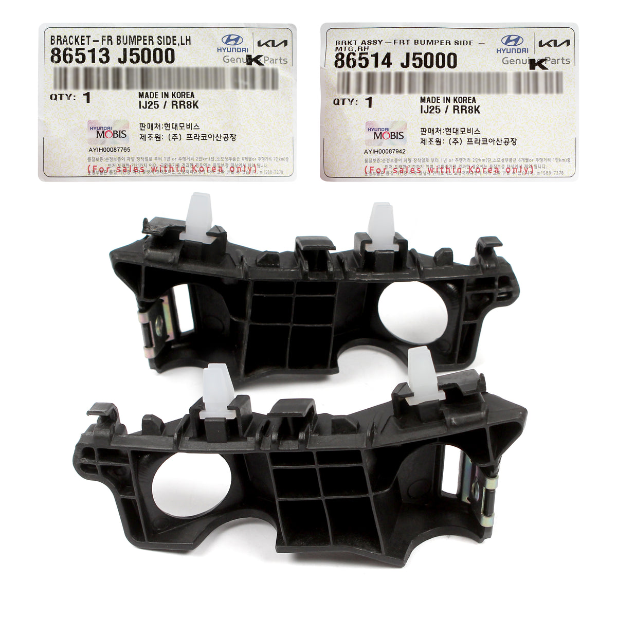 GENUINE Front Bumper Side Brackets LH RH for 2018-2023 Kia Stinger 86514J5000