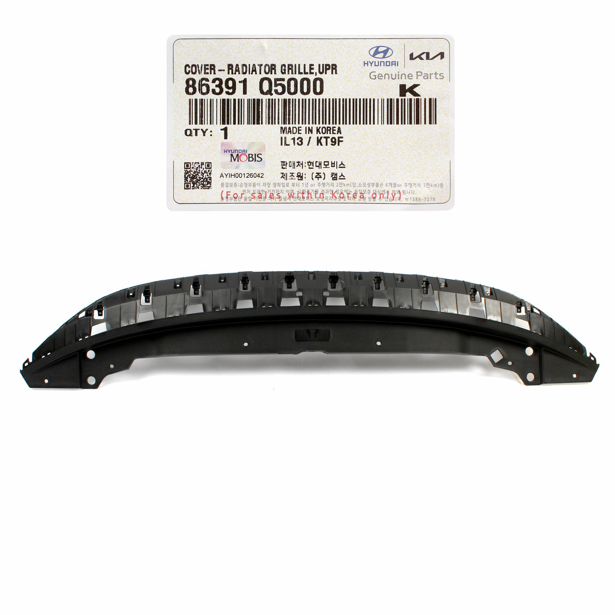 GENUINE Radiator Grille Upper Cover for 2021-2024 Kia Seltos 86391Q5000