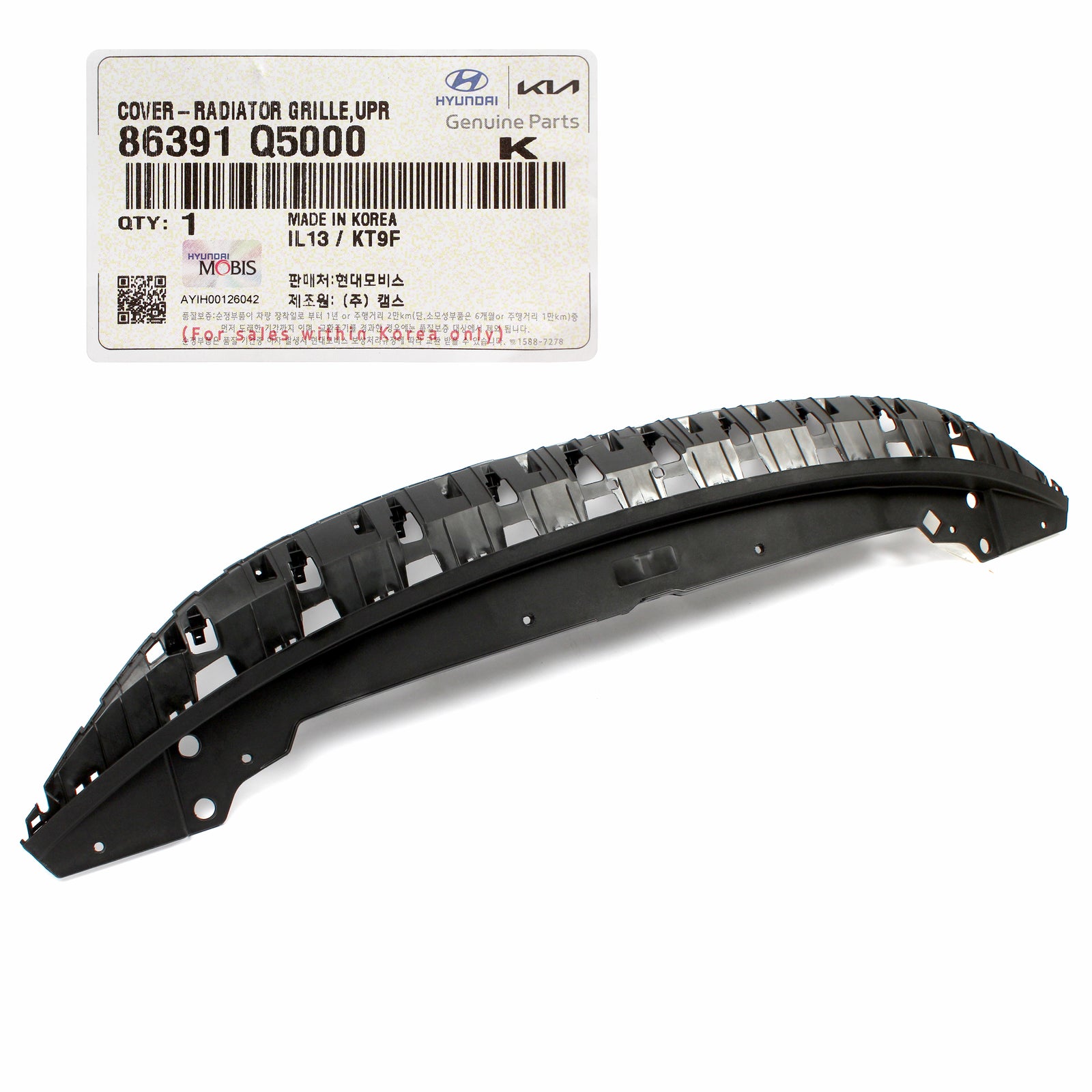 GENUINE Radiator Grille Upper Cover for 2021-2024 Kia Seltos 86391Q5000