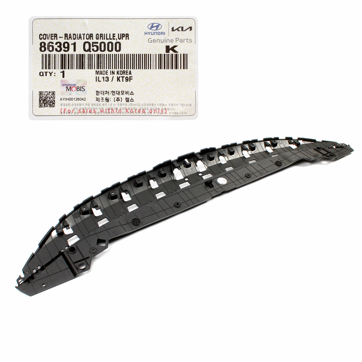 GENUINE Radiator Grille Upper Cover for 2021-2024 Kia Seltos 86391Q5000