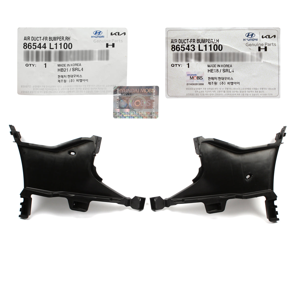 GENUINE Front Bumper Air Duct Curtains LEFT RIGHT for 2020-2023 Sonata Hybrid