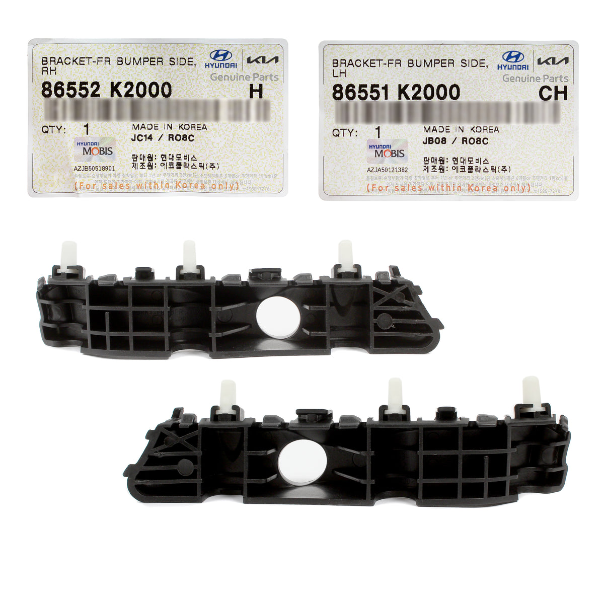 GENUINE Front Bumper Side Brackets LEFT &amp; RIGHT for 2020-2024 Hyundai Venue