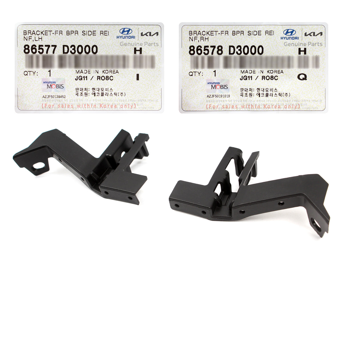 GENUINE Front Bumper Side Brackets LEFT &amp; RIGHT for 2016-2018 Hyundai Tucson