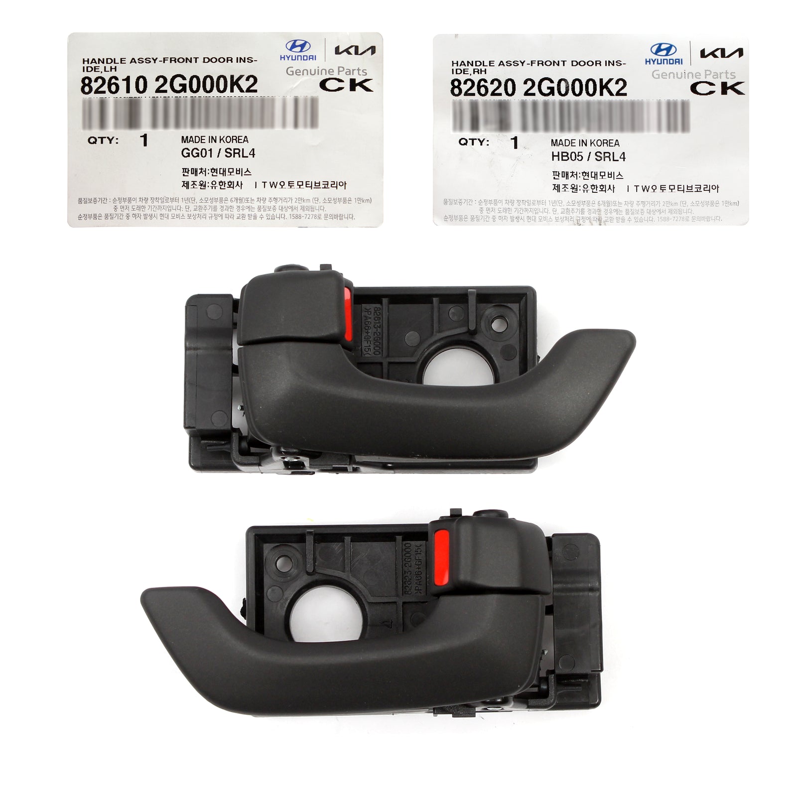 GENUINE Door Handle FRONT LT & RT for 2006-2010 Kia Optima Magentis 826102G000K2