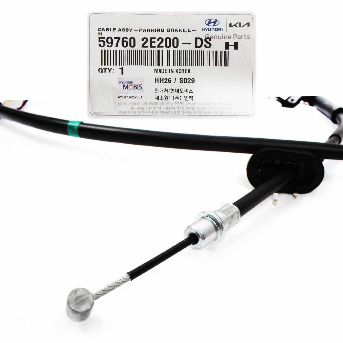 GENUINE Rear Parking Brake Cable LEFT LH for 05-09 Hyundai Tucson 59760-2E200