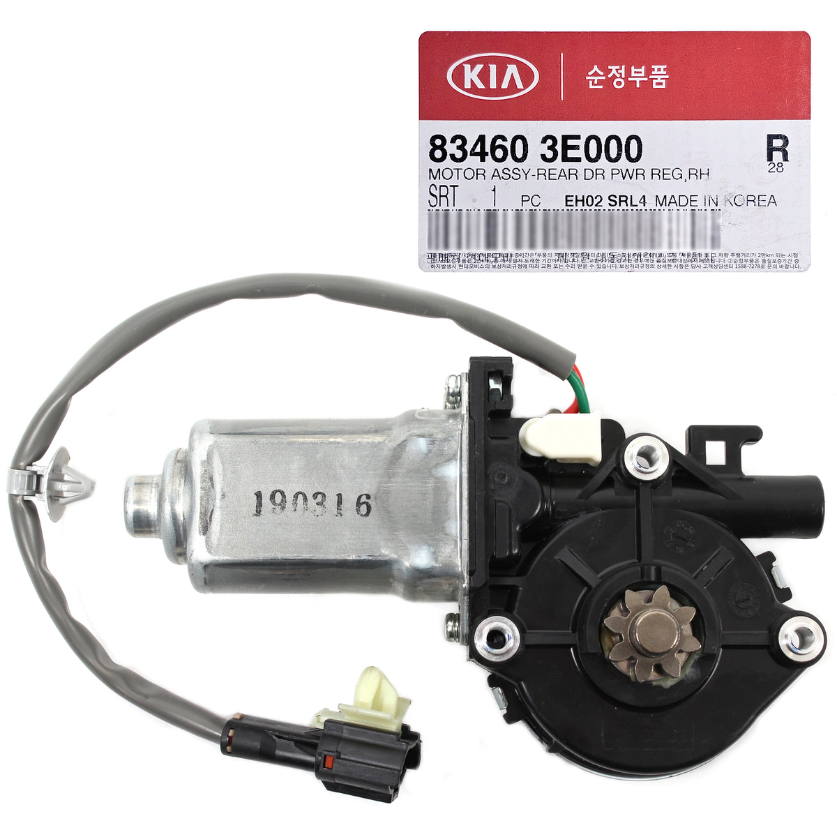 GENUINE Power Window Motor RIGHT PASSENGER for 03-09 Kia Sorento OEM 834603E000