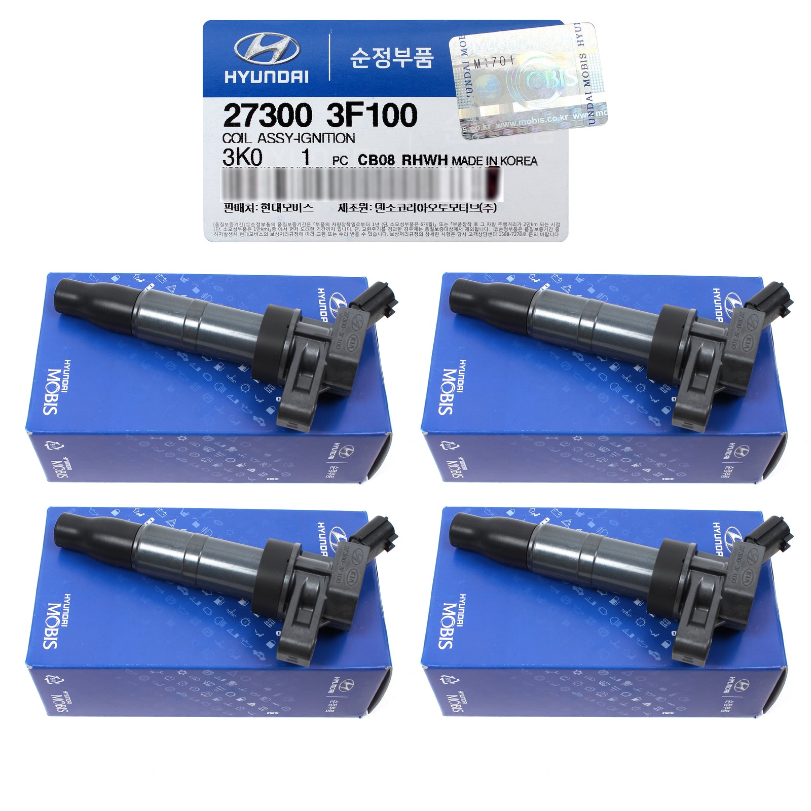 OEM Ignition Coil 4 pcs for Santa Fe Sonata Forte Optima Sorento 273003F100