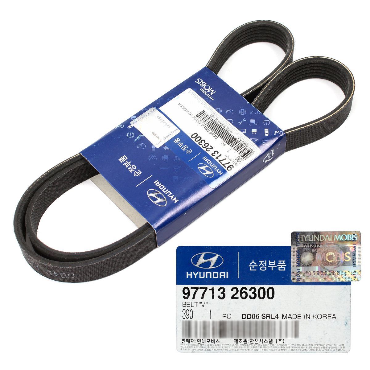 GENUINE V-Belts &amp; Pulley Kit for 2003-2006 Santa Fe 3.5L 2004-2006 Amanti