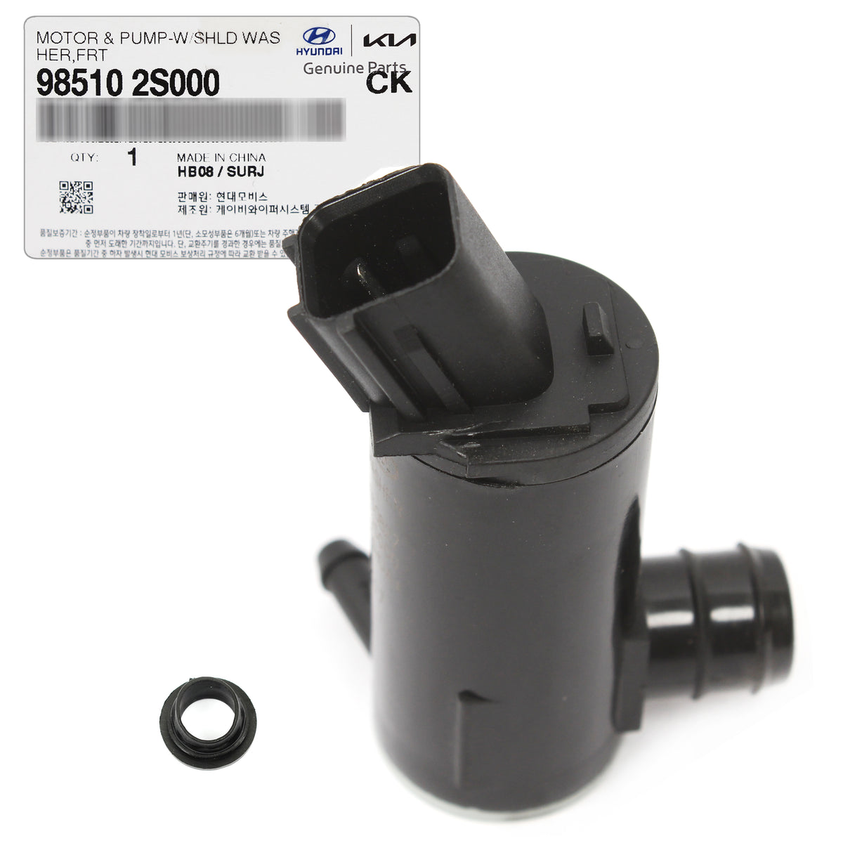 GENUINE Washer Pump w/ Grommet for 2000-2011 Accent Azera Tiburon 9851025000