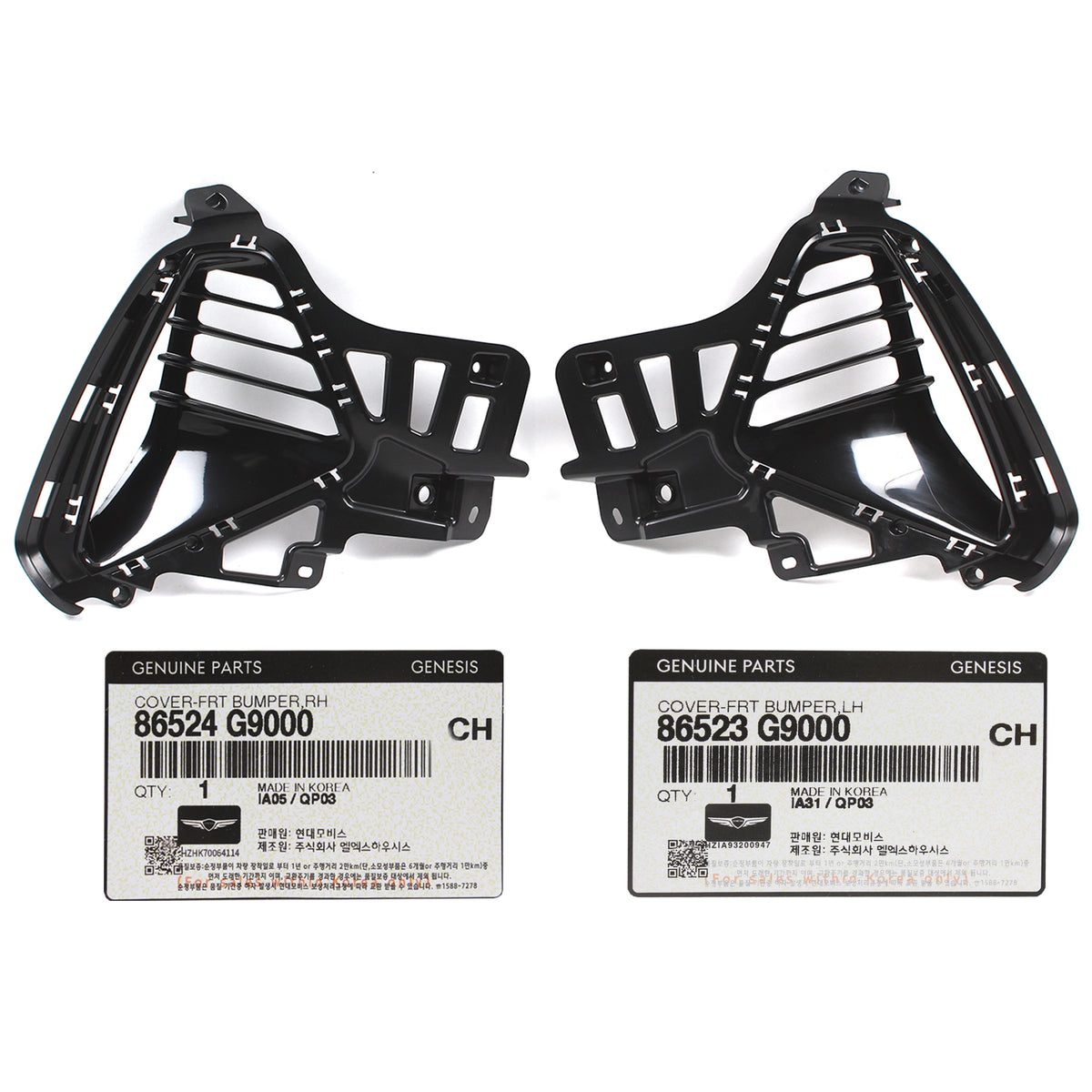 GENUINE Front Bumper Fog Lamp Covers LH &amp; RH for 19-21 Genesis G70 86524G9000