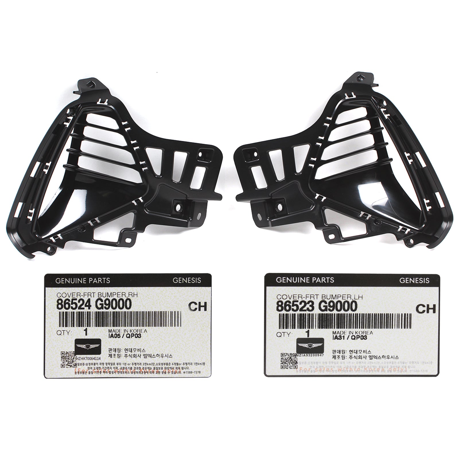 GENUINE Front Bumper Fog Lamp Covers LH & RH for 19-21 Genesis G70 86524G9000