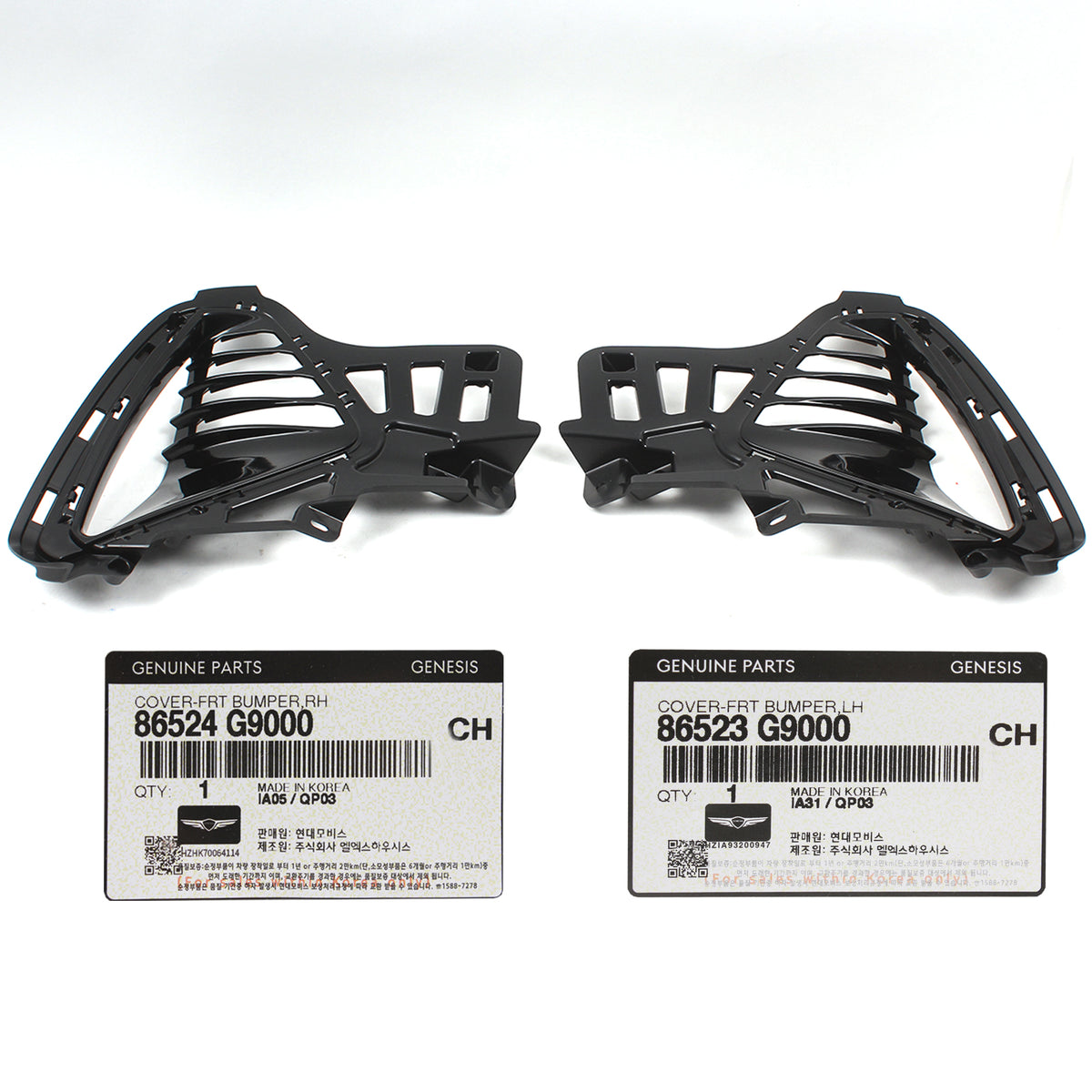 GENUINE Front Bumper Fog Lamp Covers LH &amp; RH for 19-21 Genesis G70 86524G9000