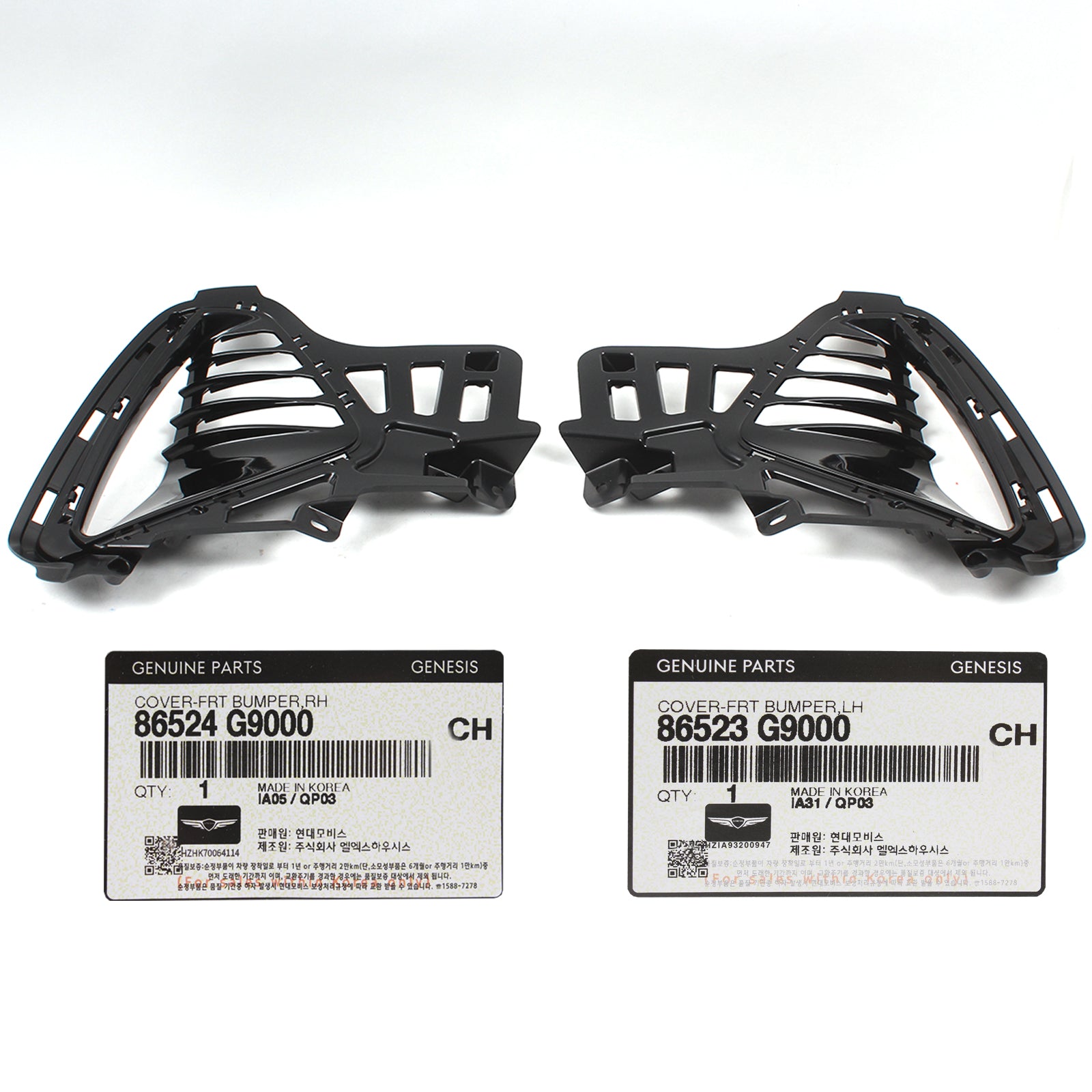 GENUINE Front Bumper Fog Lamp Covers LH & RH for 19-21 Genesis G70 86524G9000