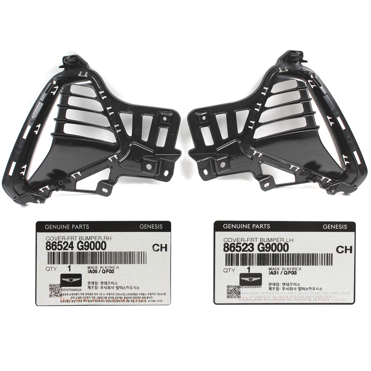 GENUINE Front Bumper Fog Lamp Covers LH &amp; RH for 19-21 Genesis G70 86524G9000