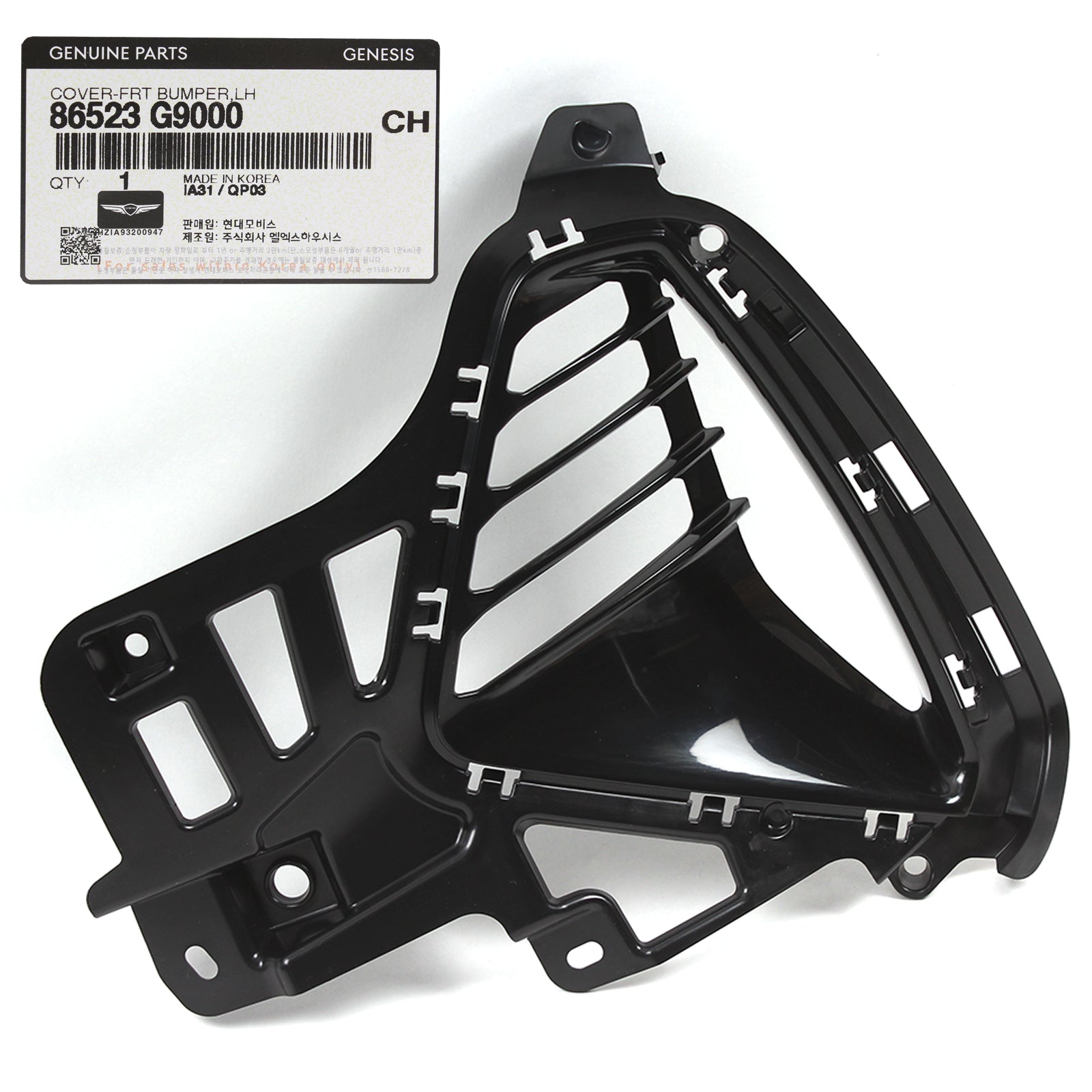 GENUINE Front Bumper Fog Lamp Hole Cover LEFT for 19-21 Genesis G70 86523G9000