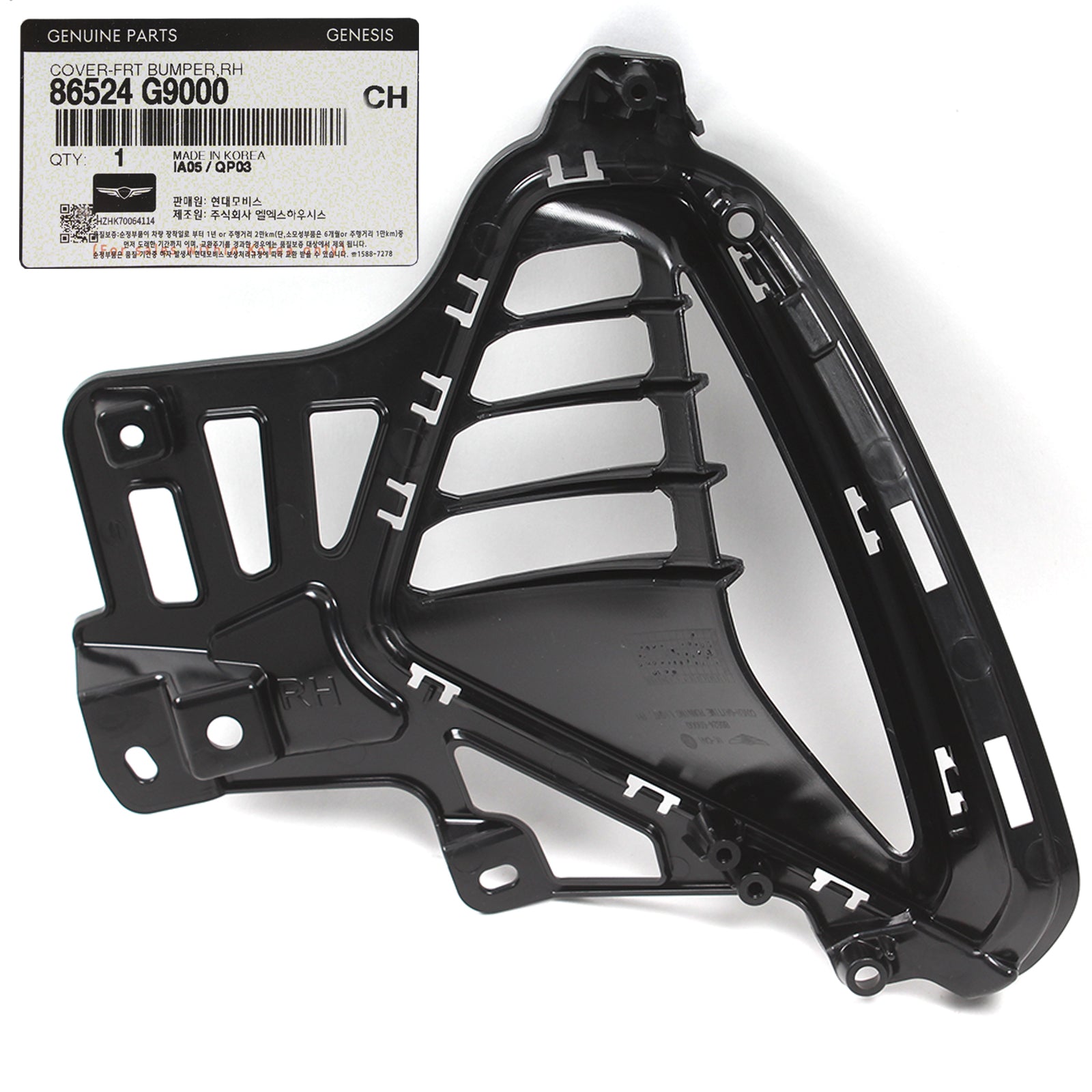 GENUINE Front Bumper Air Inlet Cover RIGHT for 19-21 Genesis G70 86524G9000