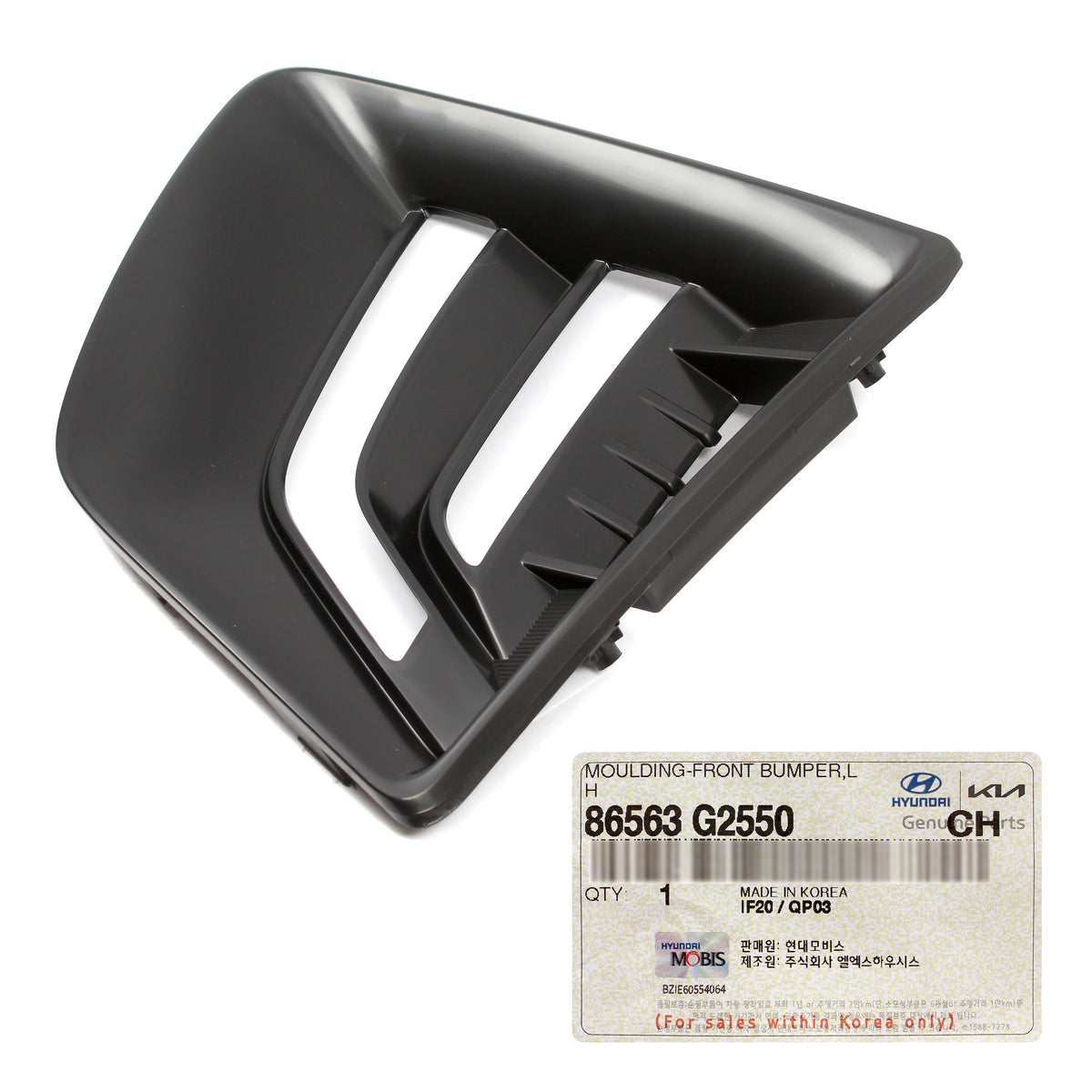 GENUINE Fog Lamp Trim Bezel LEFT DRIVER for 2020-2022 Hyundai Ioniq 86563G2550